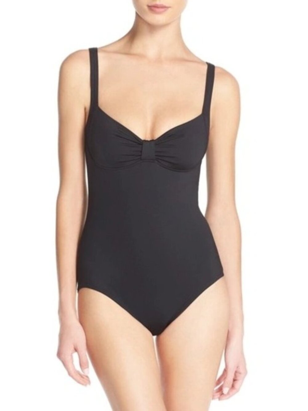 🆕Kate Spade Georgica Beach Maillot One Piece Swimsuit Black Small